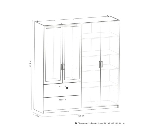 telechargement_c3203334-d496-4fdd-9f50-9e2b5113b809 Armoire 4 portes 2 tiroirs L.179 cm READY imitation chêne kronberg et blanc