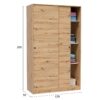 Armoire 2 portes TOP imitation chêne