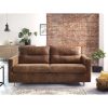 Canapé 3 places convertible semi-express SINKI tissu vintage couchage 182x142 cm